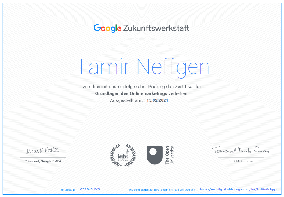 Google Zukunftswerkstatt